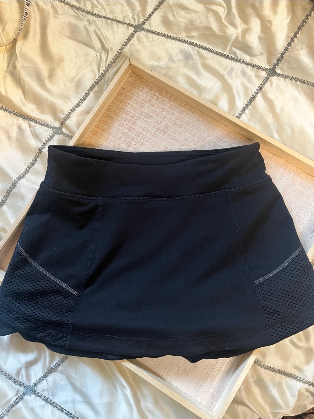 Zella Black Athletic Skort with Perforated Side Panels